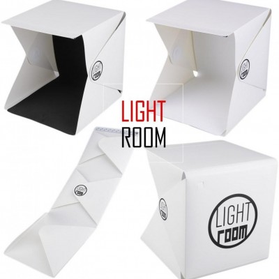 Μίνι Αναδιπλούμενο Στούντιο Φωτογράφισης LightRoom 30cm με Ενσωματωμένο Φωτισμό LED