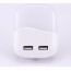 LED Φωτάκι Νυκτός Πρίζας με Αισθητήρα & 2 Θύρες USB  Λευκό 4000K