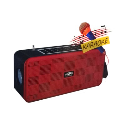 H1633MIC Ηλιακό Φορητό Ηχείο Bluetooth με Ψηφιακό Ραδιόφωνο AM-FM, με Ηλιακό Πάνελ και Μικρόφωνο για Καραόκε