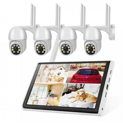 WiFi CCTV Σύστημα με 4 Κάμερες HD και Οθόνη NVR 10.1"