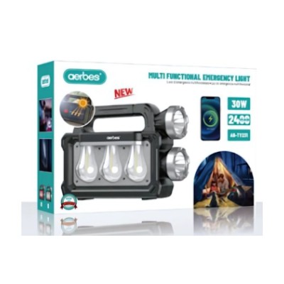 Επαναφορτιζόμενος Ηλιακός USB Φακός LED 30W AB-TY231 Aerbes
