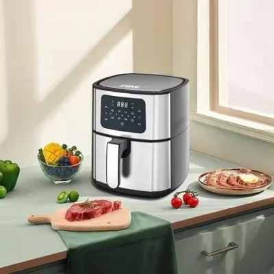 1400W Iσχυρή Ψηφιακή Φριτέζα Αέρος 5.5lt HM-5378B Winning Star Ασημί Air Fryer