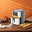 1400W Iσχυρή Ψηφιακή Φριτέζα Αέρος 5.5lt HM-5378B Winning Star Ασημί Air Fryer
