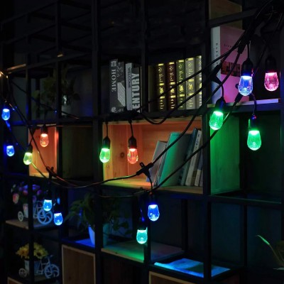 Αδιάβροχη Ηλιακή Γιρλάντα Εξωτερικού Χώρου 10LED 10m RGB Φωτισμού RZ.LXY-10M10D