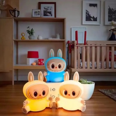 Χαρούμενο Φωτιστικό Νύχτας Led Σιλικόνης Επαναφορτιζόμενο Με Usb Και Έλεγχο Αφής