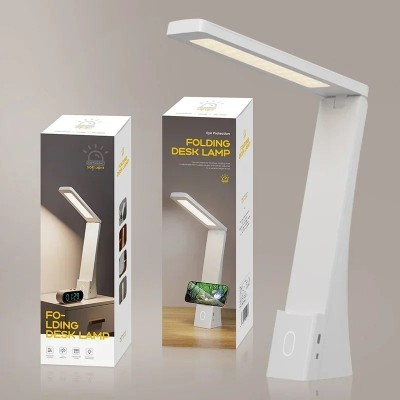 Αναδιπλούμενο Φωτιστικό Γραφείου Led Επαναφορτιζόμενο Με Θέση Στήριξης Κινητού 106903