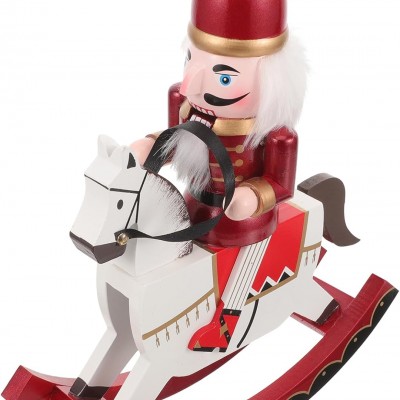 Ξύλινος Στρατιώτης Καρυοθραύστης σε Αλογο 30cm 286339