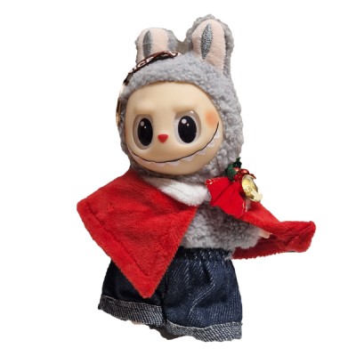 Κούκλα-Μπρελόκ Τύπου Labubu Γιορτινή Έκδοση 17cm