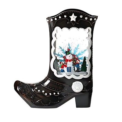 Χριστουγεννιάτικη Διακοσμητική Μπότα LED με Κινούμενη Χιονόπτωση και Παραμυθένια Σκηνή