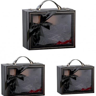 3τμχ Σετ Κουτιά Δώρου Πολυτελείας με Λαβή & Κορδέλα 87750