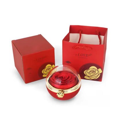 Κουτί Δώρου Πολυτελείας με Τεχνητό Τριαντάφυλλο & Θήκη Κοσμήματος 87686