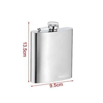 Ανοξείδωτο Μεταλλικό Φλασκί Τσέπης Κομψού Σχεδιασμού 240ml