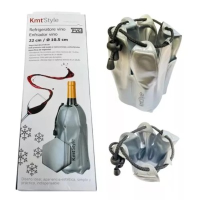 Φορητός Ασημί Ψυκτήρας Φιαλών Με Ευέλικτο Σχεδιασμό 22x10.5cm – Wine Cooler