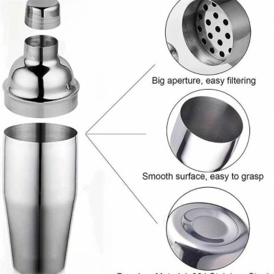 Επαγγελματικό Ανοξείδωτο Σέικερ Κοκτέιλ Υψηλής Αισθητικής 550ml