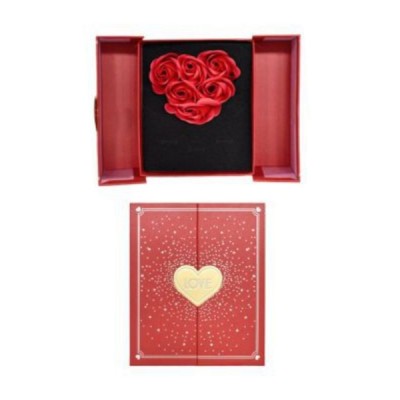 Κουτί Δώρου Πολυτελείας με Τεχνητά Τριαντάφυλλα & Θήκη Κοσμήματος 87674