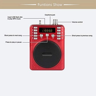 K863 Επαναφορτιζόμενος Ενισχυτής Φωνής Multimedia με Ραδιόφωνο