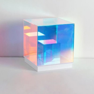 Φωτιζόμενος Ακρυλικός Κύβος Infinity Με Τρισδιάστατο Εφέ 14.5x12cm