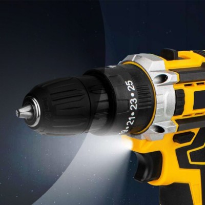 Σετ Επαναφορτιζόμενο Κρουστικό Δραπανοκατσάβιδο 33 Τεμαχίων με 2 Μπαταρίες Υψηλής Απόδοσης 36V