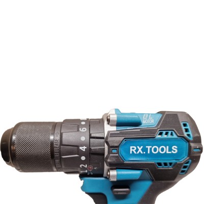 Επαναφορτιζόμενο Brushless Δραπανοκατσάβιδο Υψηλής Απόδοσης με 2 Μπαταρίες 2.5Ah σε Βαλίτσα Rx.Tools