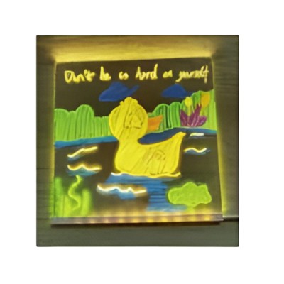 Δημιουργικός Φωτεινός Ακρυλικός Πίνακας Σημειώσεων LED Με Τροφοδοσία USB 20x20cm Arrango AT60351