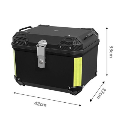 45Lt Τετράγωνη Μπαγκαζιέρα Μοτοσυκλέτας με Ανακλαστικές Επιφάνειες