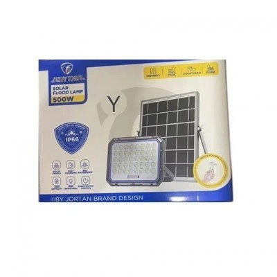 500W Led Αδιάβροχος Ηλιακός Προβολέας με Πάνελ και Τηλεχειριστήριο Jortan