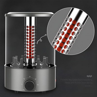 Ηλεκτρική Κάθετη Ψησταριά για Σουβλακια 1100w με Χρονοδιακόπτη