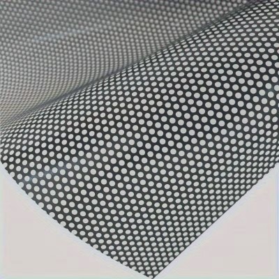 200x45εκ Διάτρητη Μαύρη Μεμβράνη Βινυλίου One Way Vision