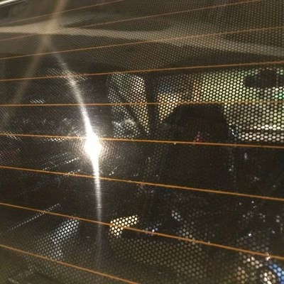 200x45εκ Διάτρητη Μαύρη Μεμβράνη Βινυλίου One Way Vision