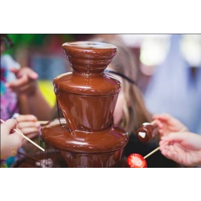 Μεγάλη Ανοξείδωτη Σοκολατιέρα Συντριβάνι με 4 Επίπεδα Chocolate Fondue Fountain