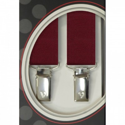 Τιράντες Unisex 30mm με 4 κλίπς Victoria Μπορντώ