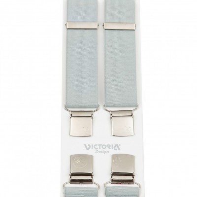 Τιράντες Unisex 36mm με 4 κλίπς Victoria Γκρί Σιέλ