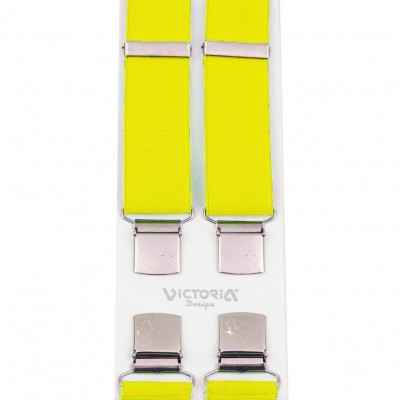 Τιράντες Unisex 36mm με 4 κλίπς Victoria Κίτρινο