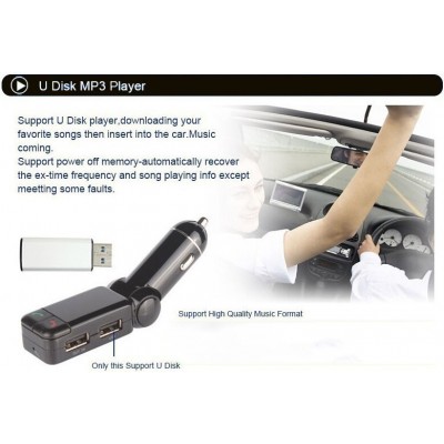 Car FM Transmitter - Πομπός Bluetooth USB, AUX In, MP3 Player & Φορτιστής 2 x USB 2.1A