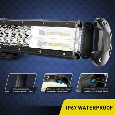 Αδιάβροχος Προβολέας CREE LED 108 SMD LED - 324W - Μπάρα Αυτοκινήτου - Φορτηγού με - Ψυχρό Φως 12V & 24V