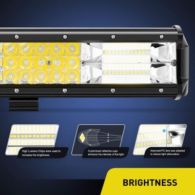 Αδιάβροχος Προβολέας CREE LED με 144 SMD LED - 432W  - Μπάρα Αυτοκινήτου - Φορτηγού - Ψυχρό Φως 12V & 24V