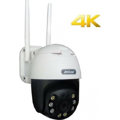 Αδιάβροχη Εξωτερική Κάμερα Καταγραφής 360° 4K, WiFi με Φακό 3.6mm - Andowl