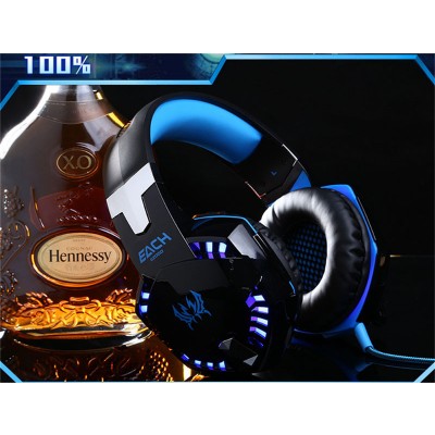 Gaming Ακουστικά headset για Βιντεοπαιχνίδια Surround Audio - Kotion Each Headset (Μπλέ-Κόκκινο)