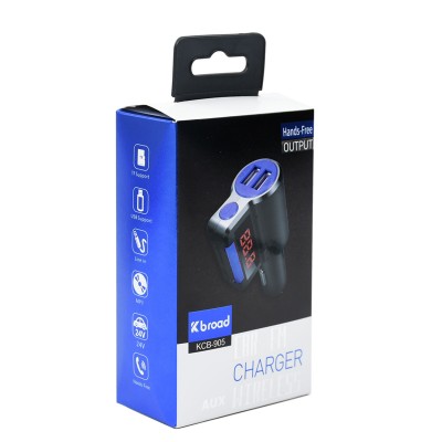 Πομπός Bluetooth USB, AUX In, MP3 Player & Φορτιστής 2 x USB 3.1A Αυτοκινήτου KCB-905 - Car FM Transmitter