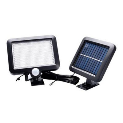 Ηλιακός Προβολέας Τοίχου 56 LED με Ανιχνευτή Κίνησης, Φωτοκύτταρο & Πάνελ Φόρτισης - Solar Panel Led Light - Motion Sensor