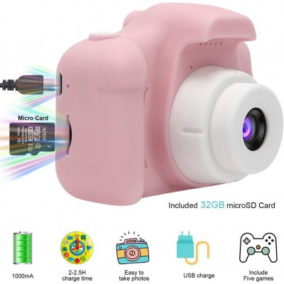 Παιδική Μίνι ψηφιακή Φωτογραφική Μηχανή/Κάμερα HD Επαναφορτιζόμενη