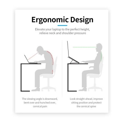 Πτυσσόμενη Φορητή Βάση Λάπτοπ με 6 Διαφορετικές Κλίσεις - Cooling Laptop Pad