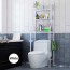 Μεταλλική Ραφιέρα Μπάνιου 3 Επιπέδων-Toilet Rack Stainless Steel- Λευκό