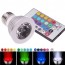 RGB Led Λάμπα E27 3Watt 140lm με Τηλεχειριστήριο και Εναλλαγή 16 Χρωμάτων