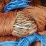 Πεζόβολο Αρματωμένο με Καφέ Δίχτυ Ψαρέματος Διαμέτρου 350cm