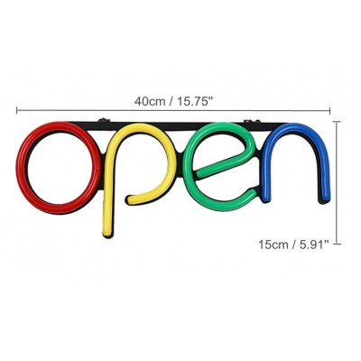 Led Φωτιζόμενη Διαφημιστική Πινακίδα Retro Τύπου Neon "OPEN"
