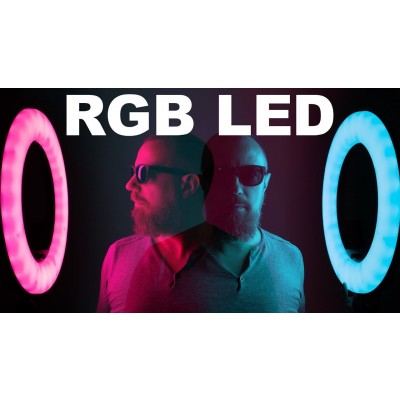 RGB Φωτογραφικό Φωτιστικό Δαχτυλίδι LED 26cm Πολύχρωμο USB με Εφέ Πολύχρωμου Φωτισμού, Τρίποδο & Βάση Στήριξης Κινητού - Ring Light Lamp