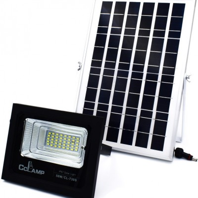 50W Ηλιακός Αυτόνομος Προβολέας 40LED Αλουμινίου με Τηλεχειριστήριο & Χρονοδιακόπτη