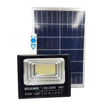 200W Ηλιακός  Αυτόνομος Προβολέας LED Αλουμινίου με Τηλεχειριστήριο & Χρονοδιακόπτη