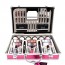 Διάφανο Βαλιτσάκι Μακιγιάζ με 69τμχ - Miss Young Make up Set MC1156 - Ροζ